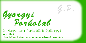 gyorgyi porkolab business card